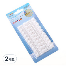 電線固定夾 20入, 白色, 2套