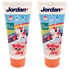 Jordan 清新荔枝味兒童牙膏 0~5歲, 75g, 1入, 2條