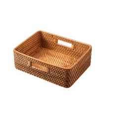 [쿠팡수입] 스펙트라 내추럴 라탄 수납 바스켓 소 34.5 x 26 x 12 cm, 1개