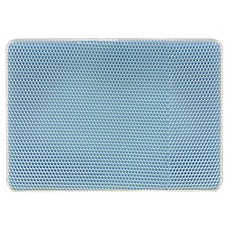 雙層貓砂墊, 可拆式, 藍色, EVA材質, 底部防滑, 大, 1個