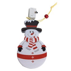 LED聖誕掛燈 雪人 暖白光, 11.5cm, 1個