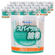 Leader 螺旋棉花棒, 200入, 20個
