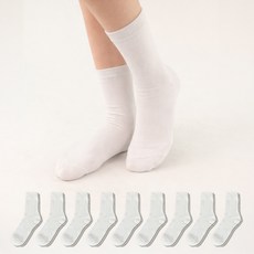구냥씩 여성용 무지 중목 양말 10켤레