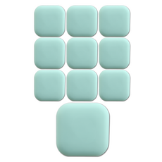 Cozy Moment 矽膠車門防撞保護墊 4.5 x 4.5 cm, 綠色, 10個