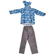 OutPerform 去去雨水走斜開雙拉鍊背包兩件式 斜開雙拉鍊 + 背包空間, 藍迷彩