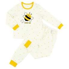 메이키즈 아동용 도트 허니비 9부 30수 싱글 실내복 상하의 세트