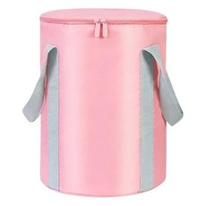 QiMart 升級款封口5層保溫折疊泡腳桶袋 粉色, 1個