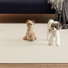 퍼핑 반려동물 펫매트 러그타입, 린넨 베이지, 2개