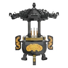 TRUE WAY TOY 天公爐積木組, 約長13.2X14.8x高16.6cm，適合6歲以上兒童, 黑色 + 金色, 1盒, 298