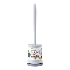 UdiLife 優的生活大師 hold Helper TPR壁掛式馬桶刷, 白色 + 灰色, 1個