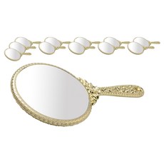 CHILSUNG GS公主風圓形手持鏡 小型, 金色, 12個