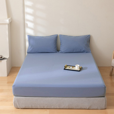 吸濕排汗雙人床包式保潔墊+枕套 Set 100%完全防水 MIT台灣製