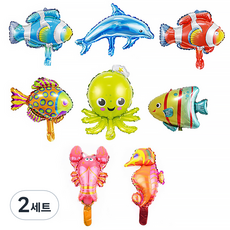 P&B UNITY 動物氣球 小 x 8款組合, 2套, 02 海洋朋友們