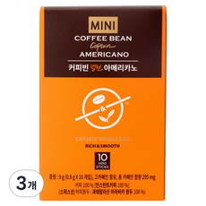 커피빈 캡틴 아메리카노 커피믹스 미니, 900mg, 10개입, 3개