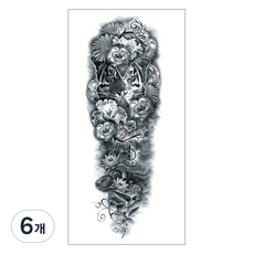 gelluna 男士長袖DIY紋身刺青貼紙, 6個, T-58