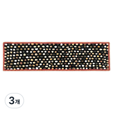 에코벨 자갈 지압 돌매트 고밀도 편한길 40 x 150 cm, 혼합색상, 3개