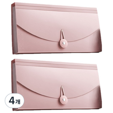포텐키트 데일리 아코디언파일 26.3 x 14 cm, 핑크, 4개