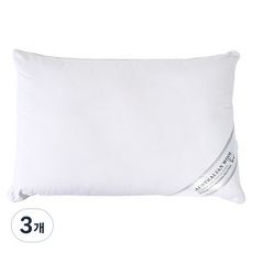 蓬鬆羊毛枕芯, 3個, 白色