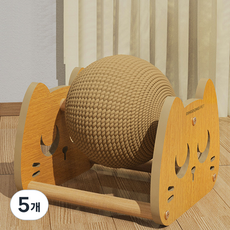 딩동펫 고양이 사이잘 우드 볼 공굴리기 스크래쳐 캣츠고양이, 5개