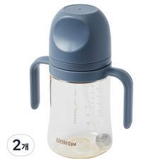 LocknLock 樂扣樂扣 Little Love First PPSU雙耳吸管杯, 2個, 藍色, 350ml