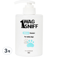 와그스니프 화이트퍼 흰색 강아지용 샴푸, 500ml, 1개입, 3개