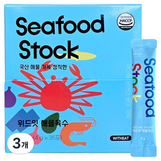 위드잇 해물육수 35p, 해산물맛, 140g, 3개