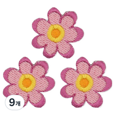 Button King 東大門鈕扣王 熱接著式刺繡布貼 牽牛花, 9個, 混合色