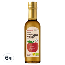 비타멜라 유기농 애플사이다 비니거, 6개, 500ml