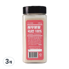 자연앤푸드 새우분말, 200g, 3개