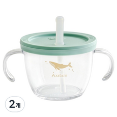 Richell 利其爾 Astro第一步吸管杯 150ml, 2個, 薄荷綠