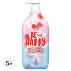해피바스 스마일 바디워시 릴렉싱 체리 앤 베리, 900g, 5개