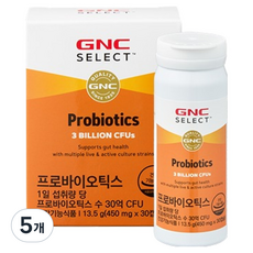 GNC 프로바이오틱스 유산균 13.5g, 5개, 30정