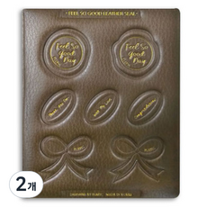 플레픽 필소굿 레더 씰 데코스티커 프렌치 브라운, 1개입, 2개