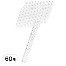 알파 사무용 방안 직자 30cm, 혼합 색상, 60개