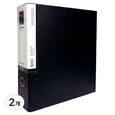 Youngoh 合紙D型環活頁夾 3孔 A4 10cm, 黑色, 2個