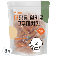 SMPET 강아지 더담은 일키로 수제 건조간식, 닭+고구마, 1kg, 3개