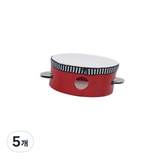 메이크그레이트 무용 탬버린 10cm, 레드, 5개