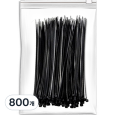 엔더 플렉시블 케이블 타이, 800개, 블랙