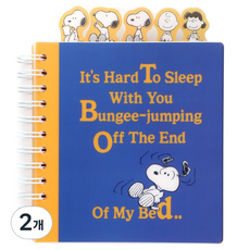 PEANUTS by SCHULZ 索引筆記本, 2個, 海軍藍