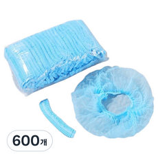 네오 일회용 모자 부직포 헤어캡 10g, 블루, 600개
