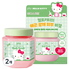 플루 산리오 헬로키티 퍼퓸드 씨솔트 바디스크럽 화이트블랑, 600g, 2개