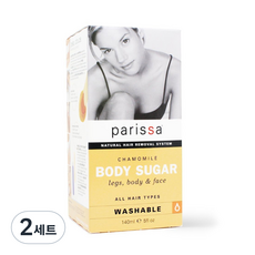 페리사 카모마일 바디슈가 셀프 왁싱 제모제 모든 부위용 140ml + 아줄린 오일 랜덤발송 세트, 2세트