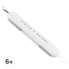 JSTrading 휴대용 2in1 바늘 실뜯개 끼우개, 6개, 화이트