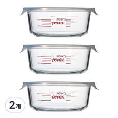 파이렉스 계량 저장용기 원형 620ml, 2개, 단품
