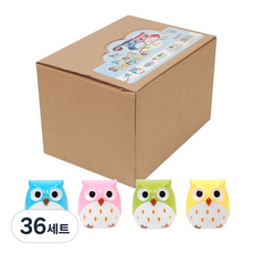 KYi&D 迷人貓頭鷹削鉛筆機 4款, 混合顏色, 36套