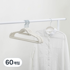 comet 植絨防滑衣架, 白色, 60入