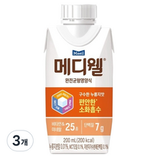 메디웰 구수한 누룽지맛 완전균형영양식, 200ml, 3개