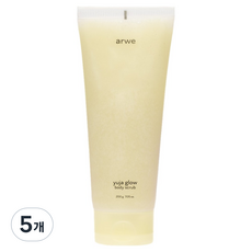 아르베 유자 글로우 바디 스크럽, 5개, 200g