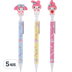 산리오캐릭터즈 마이멜로디 피규어 샤프 세트, 0.5mm, 15개