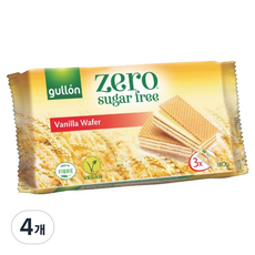 gullon 穀優 零糖無負擔香草味威化餅 黃色, 4個, 180g